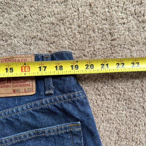 Levi 505 Shorts Mens 38x9 Vintage Blue Medium Wash Denim Cut Off - Picture 7 of 12